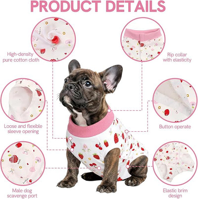 SAWMONG Recovery Suit for Dogs After Surgery Professional, Dog Spay Surgical Suit for Female Dogs, Dog Onesie Bodysuit for Surgery Male Substitute E-Collar Cone, Cherry Pink, XX-Large