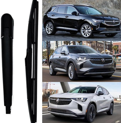 Rear Wiper Blade & Arm Replacement for Buick Envision 2021-2025 2022 2023 2024 OEM Exact Fit Avenir Essence Preferred Sport Touring Trims Rear Back Windshield Wiper Blade Set 42709519 42709518