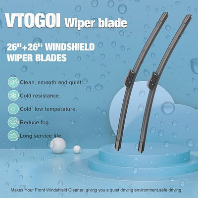 OEM Windshield Wiper Blades Replacement for Land Rover Range Rover L322 2002 2003 2004 2005 2006 2007 2008 2009 2010 2011 2012, Modified & Upgraded Wipers Set 26"+26"+18" (Pack of 3)