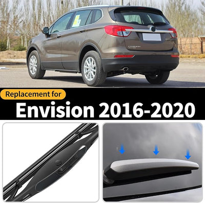 Rear Windshield Wiper Blade and Arm for Buick Envision 2016-2020 | OEM Replacement Back Wipers Arm Blade Quiet and Streak-Free Assembly All-season Automotive Parts Accessories