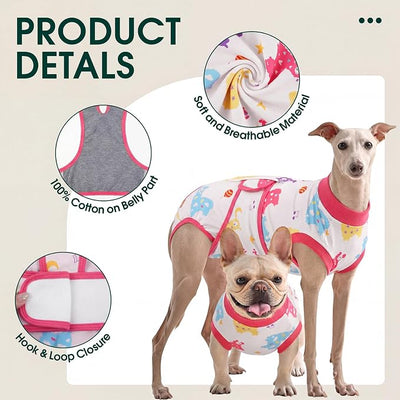 Kuoser Dog Recovery Suit After Surgery, Dog Surgery Suit Female Spay, Male Neuter, Anti-Licking Pet Onesie, Surgical Recovery Bodysuit for Abdominal Wounds,Skin Disease, E-Collar Cone Alternative, 2XL