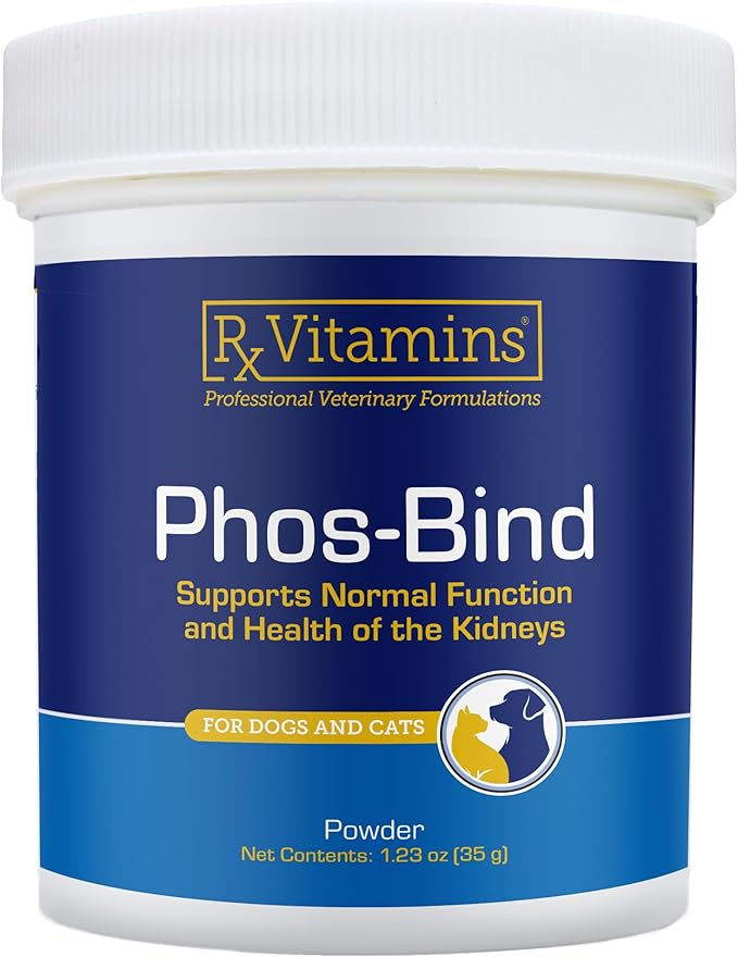 Phos-Bind Phosphate Binder for Cats and Dogs - 35g | Kidney Support to Help Reduce Phosphorous Absorption & Lower Serum Levels - 100% Aluminum Hydroxide for Dogs & Cats