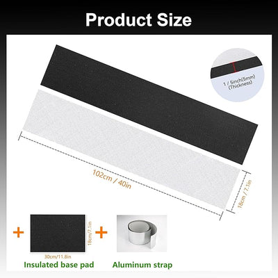 Universal Battery Blanket Car Battery Insulation Kit Heat Shield Blanket for Cold Weather&Heat Protection Thermal Wrap Fits Truck, RV, 4WD Vehicles & Automotive Batteries (40"x7" ,5mm Thickness)