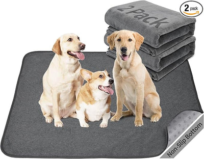 Wahsalbe Puppy Pads 2 Pack, 41x41 Washable Pee Pads Whelping Pads, Absorb Dog Mats, Non-Slip Dog Training Pads for Whelping, Potty, Training, Playpen, Crate