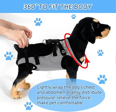 Dog Wheelchair for Back Legs, Light Weight Dog Wheelchair Cart with Disabled Hind Legs Walking, Adjustable