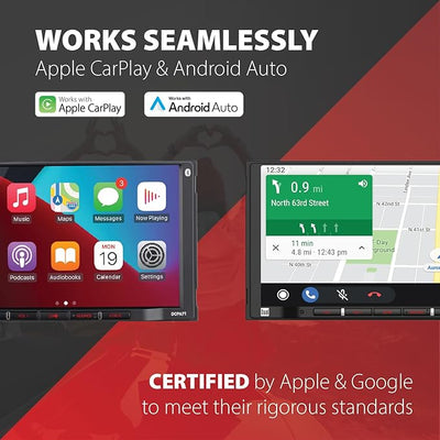 Dual Electronics DCPA71 7" Apple CarPlay Android Auto Double DIN Car Stereo | Certified Apple CarPlay and Android Auto, Bluetooth hands-free calling and streaming, backup camera input, USB charging