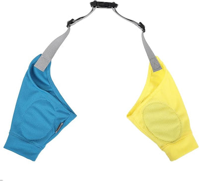 Dog Elbow Protector - Dog Sleeves for Wounds Front Legs, Keep the Elbow Wound Clean, with Inner Padding to Protect the Elbow Joint, Cone Collar Alternative to Stop Licking Wounds (Yellow Blue,L)