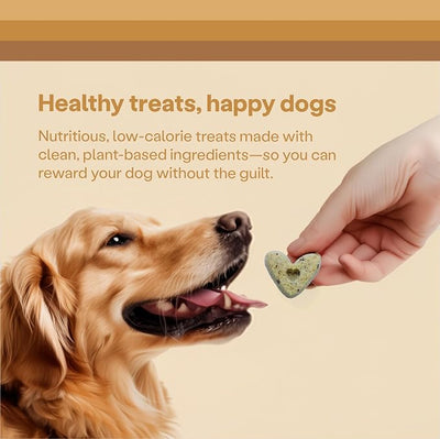 Wild Earth Superfood Dog Treats, Plant Based Dog Treats with Omega Acids, Prebiotics & Koji Protein, No Fillers, Veterinarian-Developed, Peanut Butter Flavor (3-Pack)