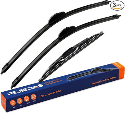 3 Replacement Wiper Blades For Chevy Chevrolet Traverse 2018-2023,24" + 20" + 10" Front and Rear Wiper Blades (Pack of 3)