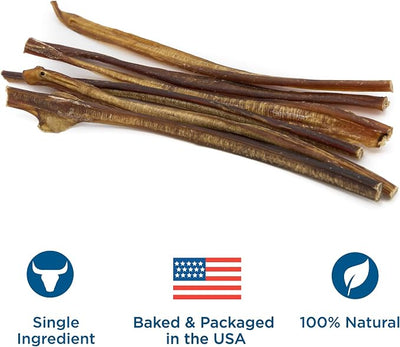 Best Bully Sticks 12 Inch Odor-Free Bully Sticks for Dogs - 12 Count (Pack of 1) - Natural Grass-Fed Beef, Easily Digestible, No Grain or Rawhide - Large Breeds