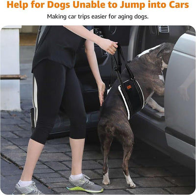 LOOBANI Portable Dog Sling for Back Legs, Hip Support Harness to Help Lift Rear for Canine Aid Old K9 Cruciate Ligament Rehabilitation