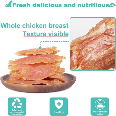 Chicken Jerky for Dogs Treats Training Snacks Dog Chew Treats Rawhide Free for Small and Large Dog 0.5lb/227g