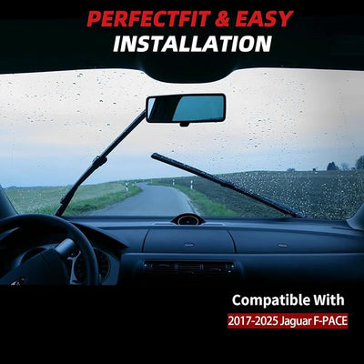 OTUAYAUTO Windshield Wiper Blades - Replacement for Jaguar F-PACE 2017-2025, Front and Rear Wipers Set, Top Lock - 26"+19"+13" (Pack of 3)