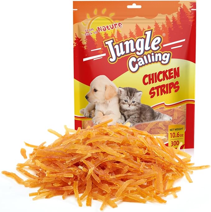 Soft Training Treats for Small Dog and Cats, Mini Chicken Strips Puppy Training Edible Snacks Easy to Digest, Grain Free