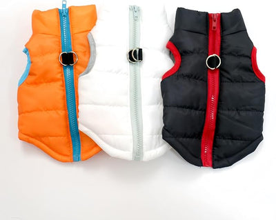 Winter Waterproof Windproof Vest Coat for Small Medium Dogs - Warm Jacket for Cold Weather (Not Suitable for Big Dogs) X-Black XXS