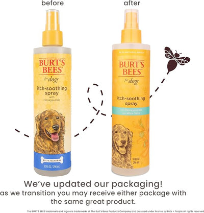 BURT'S BEES FOR PETS Anti Itch Dog Spray with Honeysuckle and Honey, Waterless Grooming Mist for Dry Flaky Skin, Dog Itch Relief Between Baths, Natural Origin Coat Care for Dogs, 10 Fl Oz - 2 Pack