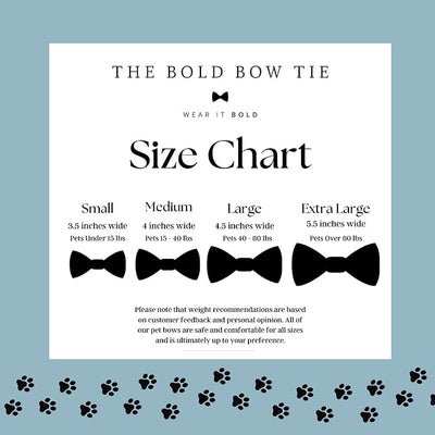 Detachable Dog Bow Tie, Slide-On Pet Bowtie for Collars, Stylish Durable Dog Lover Accessory Small, Medium & Large Dogs (Classic Rifle Paper Co Fabric, Small (3.5in Wide))
