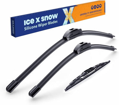 ICEXSNOW® Silicone Windshield Wiper Blades Replacement for 2007-2017 Jeep Compass (Pack of 3) Automotive Replacement Windshield Wiper Blades,OEM Original Replacement 22"+20"+10"(10-1)