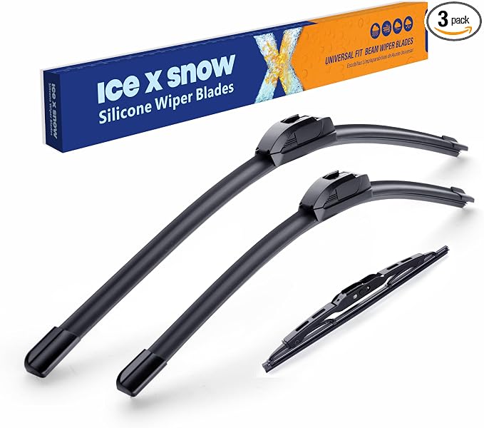 ICEXSNOW® Silicone Windshield Wiper Blades Replacement for 2001-2007 Ford Escape (Pack of 3) Automotive Replacement Windshield Wiper Blades,OEM Original Replacement 20"+18"+10"(10-1)