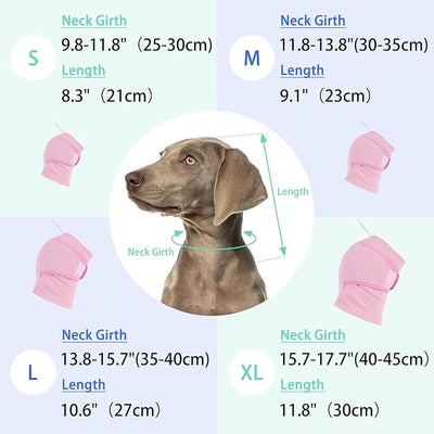 MIGOHI Dog Ear Cover for Anxiety Relief, Noise Cancelling Muffs for Fireworks Thunderstorms, Quiet Ears for Dogs with Soft Padding, Adjustable No Shake Ear Wrap for Dogs Hematoma, Vet Visit, Pink L