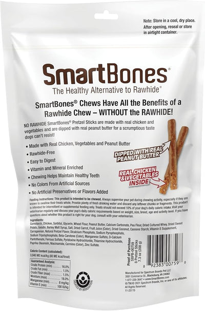 SmartBones No Artificial Colors or Preservatives Pretzel-Style Chews, Treat Your Dog to a Fun Shapped Rawhide-Free Chew 8 Count (Pack of 1)