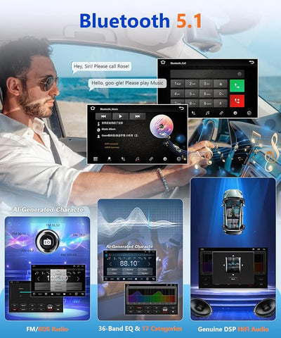 8Core 64G Android Car Stereo for Honda Civic 2006 to 2011 Apple CarPlay Android Auto, 10.1IN IPS Touch Screen for Civic Head Unit 5G WiFi GPS Navi FM RDS EQ DSP HiFi Audio Receiver SWC Camera
