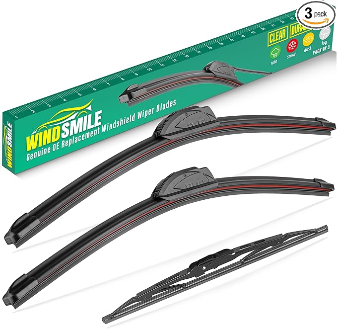 21" 20" 10" Windshield Wiper Blades Replacement for Honda CRV CR-V 2002 2003 2004 2005 2006 Premium All Weather Front Rear Wipers Set - OEM Quality (Pack of 3)