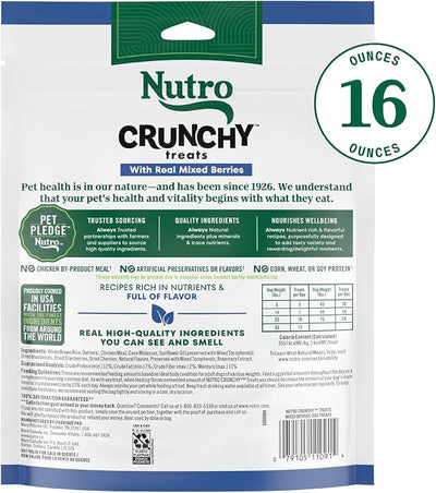 Nutro Crunchy Dog Treats with Real Mixed Berries, Training Treats for Dogs, 16 oz. Bag
