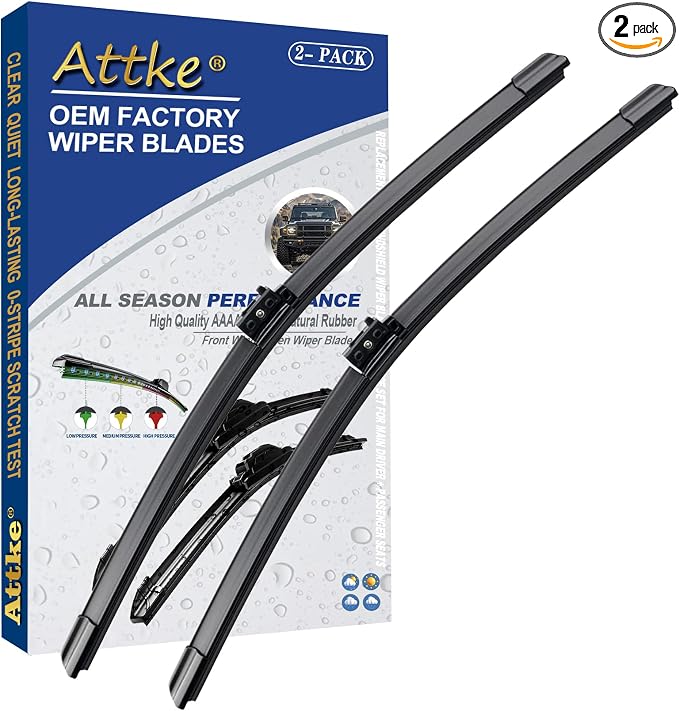 ATTKE OEM Quality Front Windshield Wiper Blades, Factory Replacement Mercedes-Benz C300 2015-2022 GLC300 2016-2019/22"+22" (Set of 2)