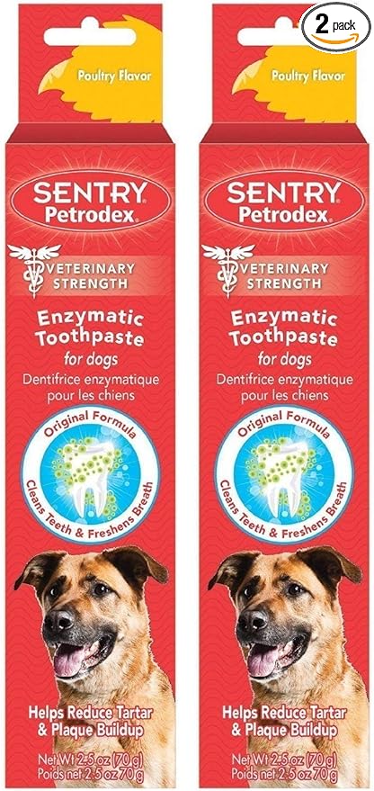 Petrodex Enzymatic Toothpaste for Dogs - Poultry Flavor, 2.5-Ounce, 2 Pack