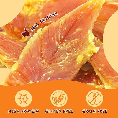 Jungle Calling Dog Treats Chicken Jerky Training Treats, Slow Roasted Snacks for Medium and Large Dogs Chewy Treats 10.6 Ounce (Chicken Jerky)