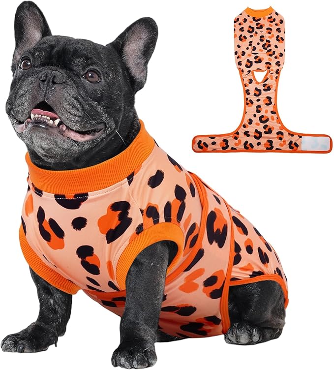 Dog Recovery Suit for Dogs After Surgery,Professional Surgical Onesie for Female Male Dogs Spay Neuter,Soft Dog Surgery Suit Bodysuit for Abdominal Wounds Skin Disease,Orange XS