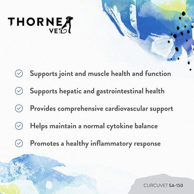 ThorneVET CurcuVET-SA150 – Joint, Muscle, Liver & GI Support for Medium & Large Dogs, 90 Soft Chews