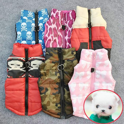 Winter Warm Dog Vest - Windproof, Waterproof Coat for Small to Medium Dogs - Pink