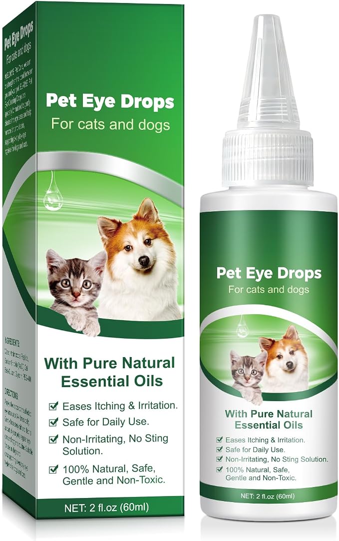 VOSIFSDIY Eye Drops for Dogs, Cats and Dogs Eye Drops, Dog Eye Infection Treatment Relieve Eyes Itching & Irritation, Pink Eye & Allergies Symptoms Safe & Gentle Formula