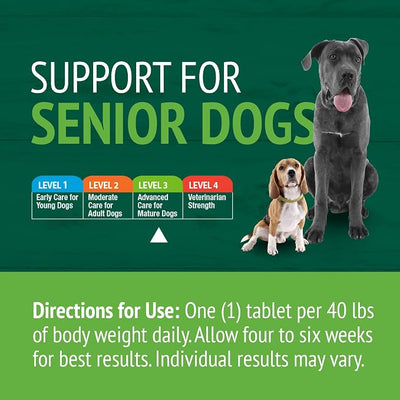 PetNC Level-3 Hip & Joint Health Supplement for Adult Dogs (45 Count), 500mg Glucosamine, 400mg Chondroitin, 50mg MSM, & 6mg Hyaluronic Acid, Includes Vitamin C & Manganese, Liver Flavor