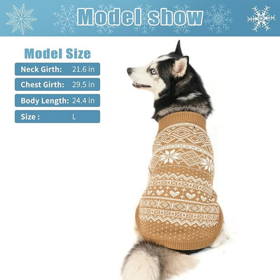 HOMIMP Dog Sweater Argyle Beige ML