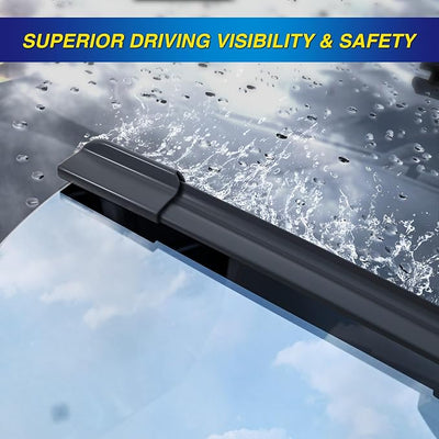 5 PLUS® Silicone Windshield Wipers Replacement for 2015-2020 GMC Yukon/2015-2020 CHEVY Suburban Tahoe Wiper Blades(Set of 3),Automotive Replacement Windshield Wiper Blades For My Car-22"/22"/13"