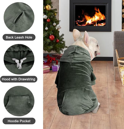 PAWCHIE Dog Hoodie, Premium Dog Sweater for Small Medium and Large Dogs, Tie Dye Pet Cloth with Leash Hole,Puppy Sweatshirt, Pet Outfit, Cat Apparel, Green M