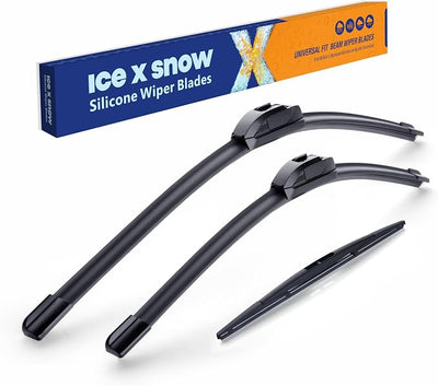 ICEXSNOW® Silicone Windshield Wiper Blades Replacement for 2007 2008 Nissan Murano (Pack of 3) Automotive Replacement Windshield Wiper Blades for My Car,26"+18"+14"(B)