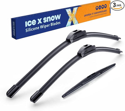 ICEXSNOW® Silicone Windshield Wiper Blades Replacement for 2003 2004 2005 2006 2007 2008 Honda Pilot (Pack of 3) Automotive Replacement Windshield Wiper Blades,24"+21"+14"(B)