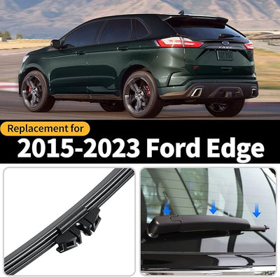 Rear Wiper Blade Assembly, Back Windshield Wiper Blades Arm Accessories Replacement for Ford Edge 2015-2024, Rear Wiper Blade and Arm Set for 2015 2016 2017 2018 2019 2020 2021 2022 2023 2024
