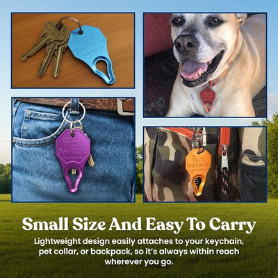 Tick Remover Tool for People & Pets, Lightweight, Portable, Durable, Keychain Attachment, Quick, Safe & Effective Tick Removal Kit, Assorted Colors, Made in USA (Assorted)