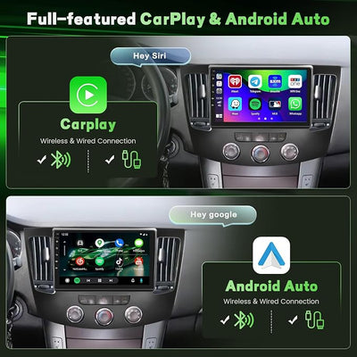 2+64GB Android 15 Car Radio for Hyundai Sonata 2009-2010 Wireless Carplay Android Auto, 9" Touch Screen Car Stereo GPS Navi, WiFi, Bluetooth, Backup Camera, FM RDS Radio, EQ DSP, SWC