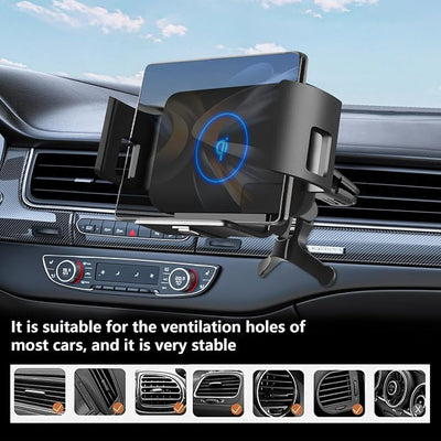 15W Wireless Car Charger Mount for Galaxy Z Fold 5/4/3 car Mount | Fast Charging Phone Holder for Galaxy Z Fold 5/4/3/2/S22 Ultra, iPhone 15/14/13 Pro Max,Google Pixel 6 Pro
