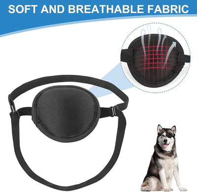 Dog Eye Patch, Black, 3pcs