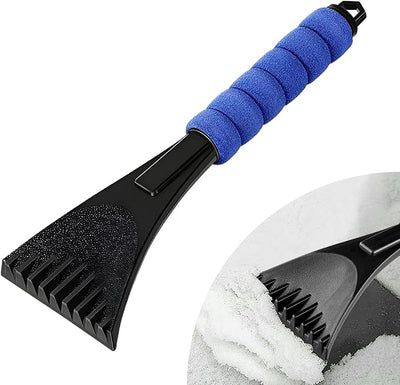 Ice Scraper for Car Windshield, Scratch-Free Auto Window Snow Scraper with Foam Grip, Efficient Ice Shovel Windshield Frost Cleaning Tool for Sedan Truck SUV, Car Accessories (Blue)