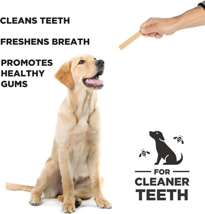 Hive Chew Sticks - Dental Treats for Dogs - Vegetarian, Made with Ground Peanuts & Honey, No Grain or Soy, Cleans Teeth & Freshens Breath (7 oz, Large Dogs - Peanut Butter)