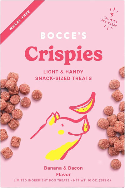 Bocce's Bakery Banana Bacon Crispy Dog Treats, 10 oz