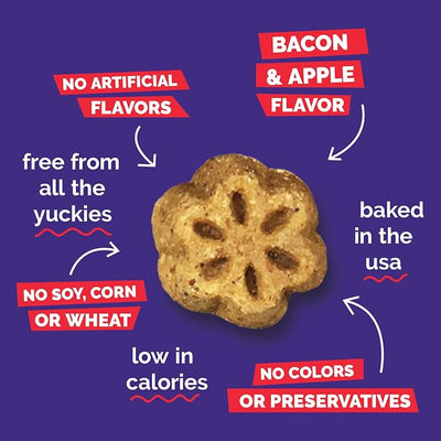 Fruitables Skinny Mini Dog Treats, Healthy Sweet Potato Treat for Dogs, Low Calorie & Delicious, Puppy Training, No Wheat, Corn or Soy, Made in the USA, Apple & Crispy Bacon Flavor, 20oz